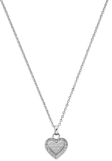 herz kette silber michael kors|Michael Kors Medaillon Halskette Herz silber Kors Love .